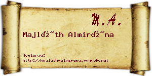 Majláth Almiréna névjegykártya
